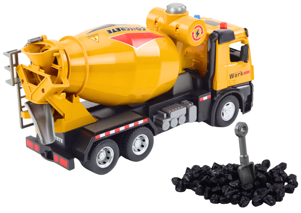 Yellow Concrete Mixer Truck Friction Drive Light And Sound