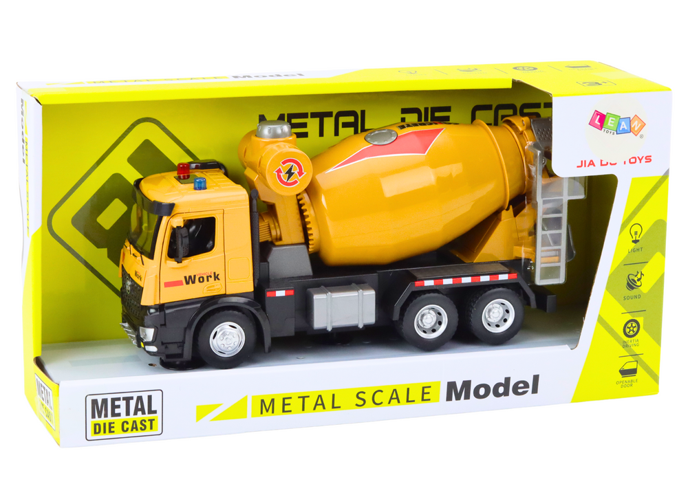 Yellow Concrete Mixer Truck Friction Drive Light And Sound