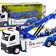 Truck With Crane Two Metal Hooks White And Blue Lights Sounds