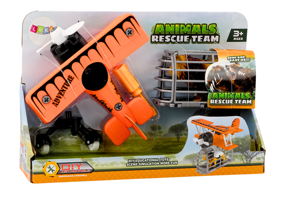 Airplane Light Plane Animal Transport Cage Lion Unscrewable Screwdriver