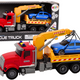 Tow Truck With Crane On Auto Lights Sounds Drive Red