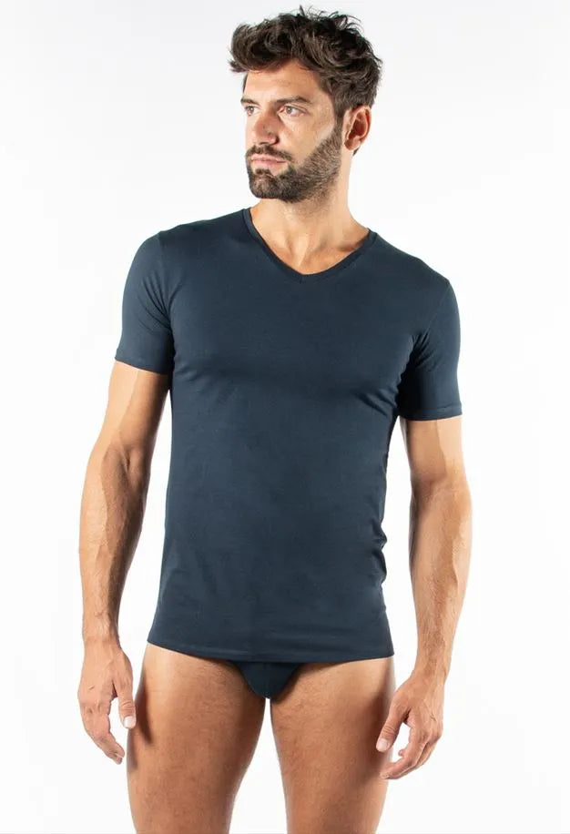 Camiseta masculina Fila Regular Fit azul marinho 2xl