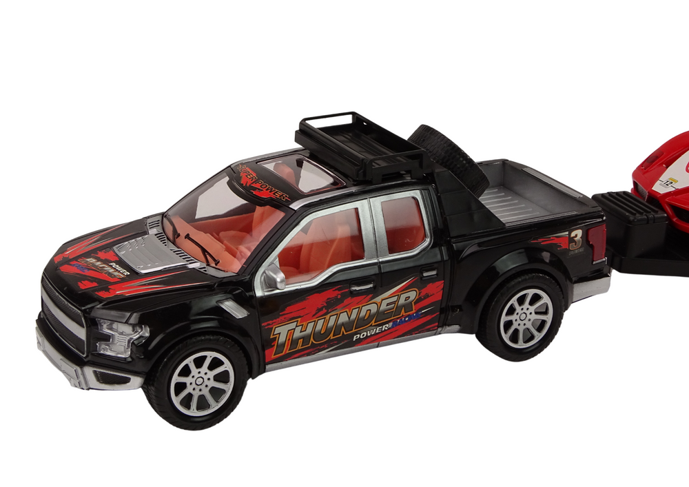 Camioncino con carro attrezzi Semirimorchio per auto sportive Set fuoristrada