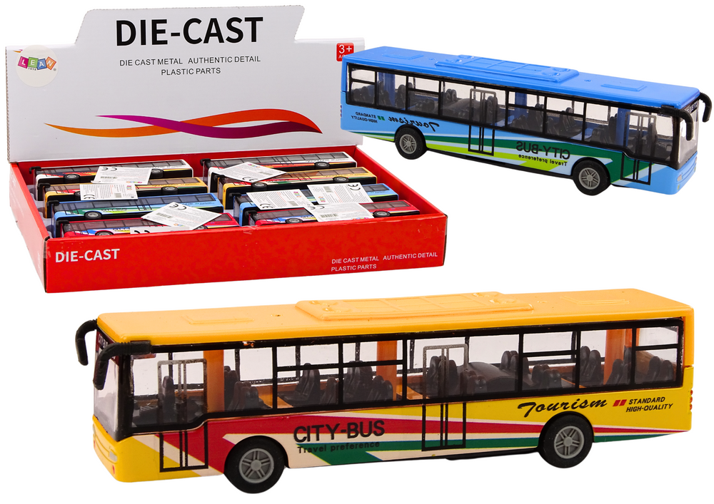 City Bus With Friction Drive 15 Cm Metal