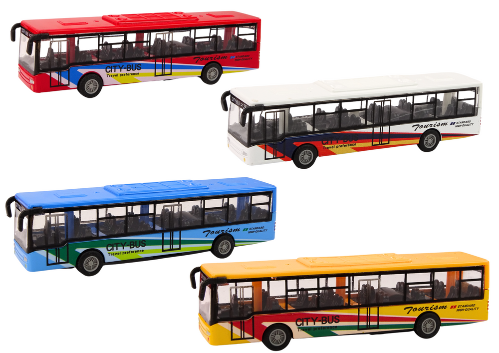 City Bus With Friction Drive 15 Cm Metal