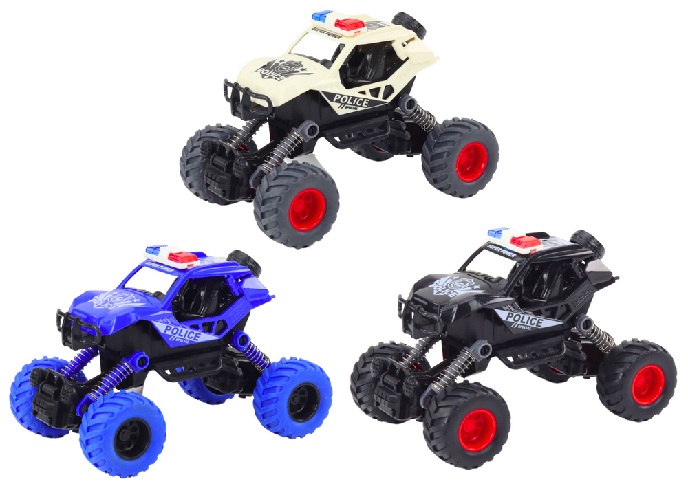 Police Car Friction Drive 3 Off-road Colors