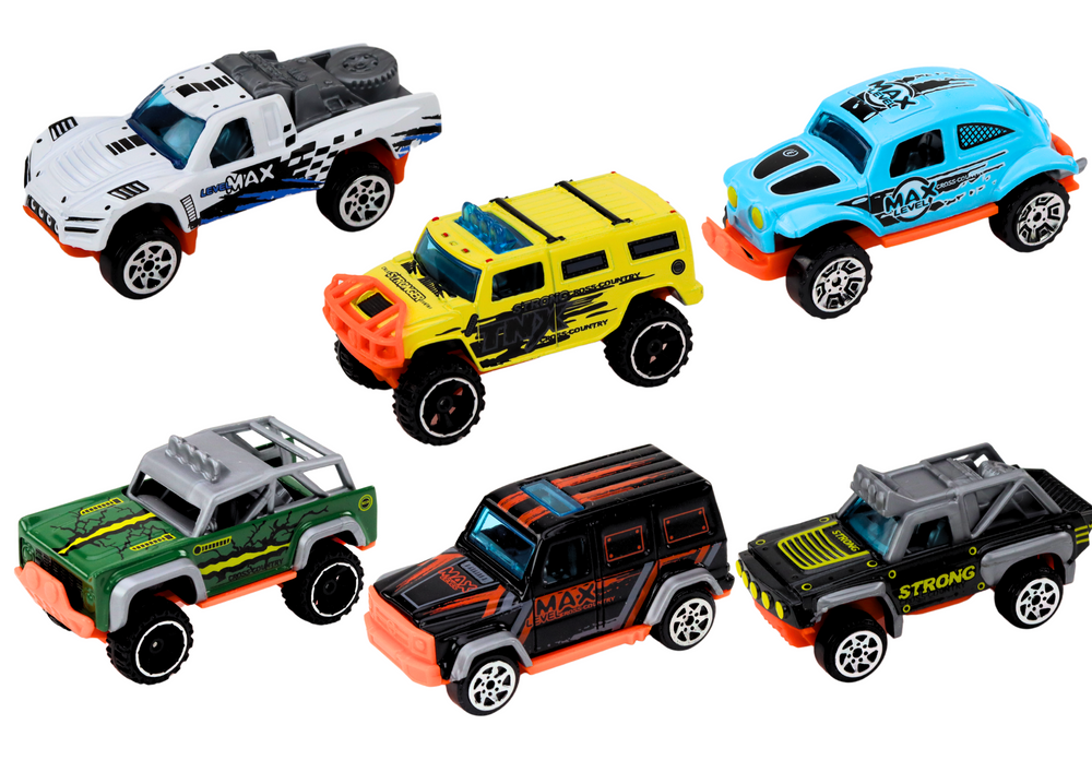 Set Of Metal Off-road Cars 1:64 6 Pieces
