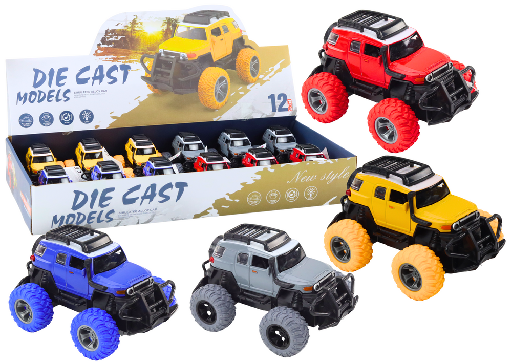 Off-road Car 1:32 Metal Rubber Wheels Lights Sounds Drive