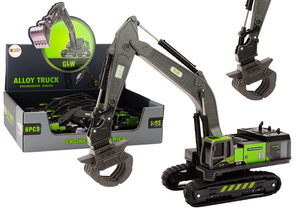 Crawler Excavator Grapple Drilling Rig Bucket 1:55 Black-green