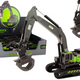 Crawler Excavator Grapple Drilling Rig Bucket 1:55 Black-green