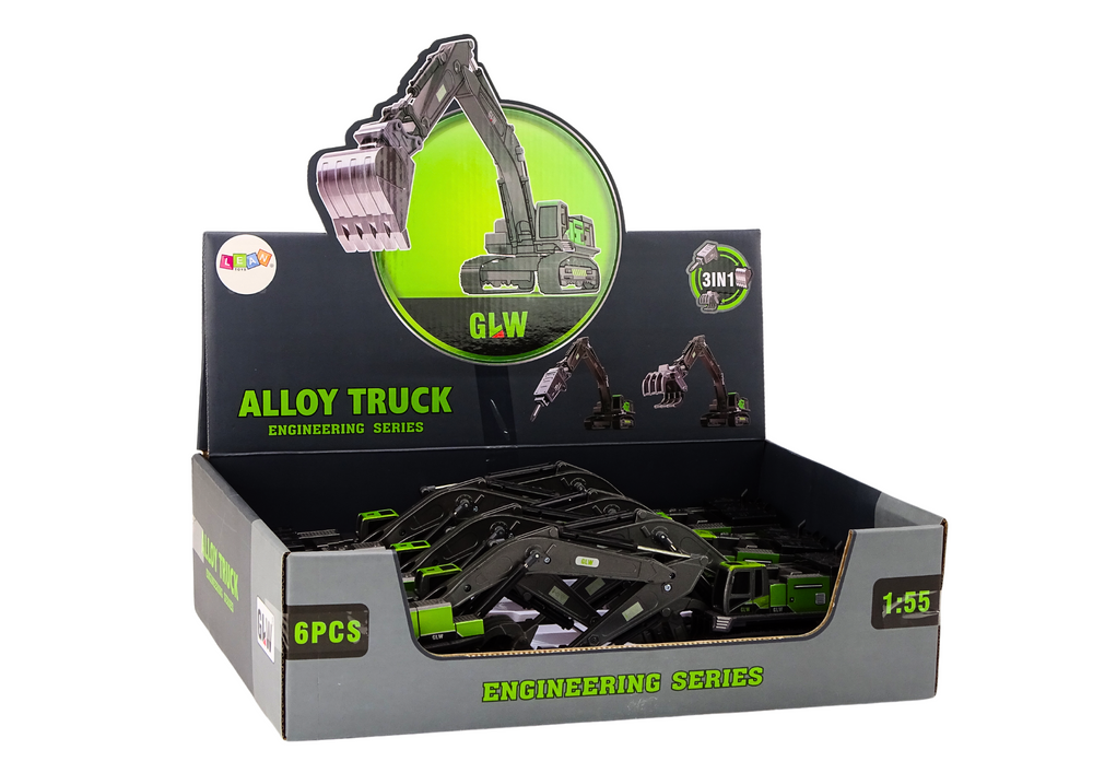Crawler Excavator Grapple Drilling Rig Bucket 1:55 Black-green