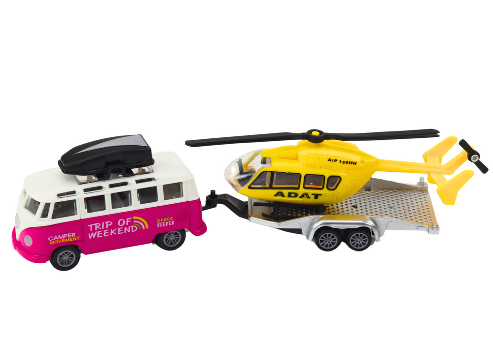 Off-road Car With Boat Or Helicopter Metal Drive