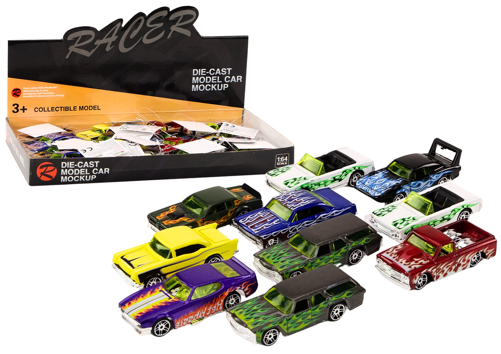 Toy Car Racing Car Metal Spring 1:64