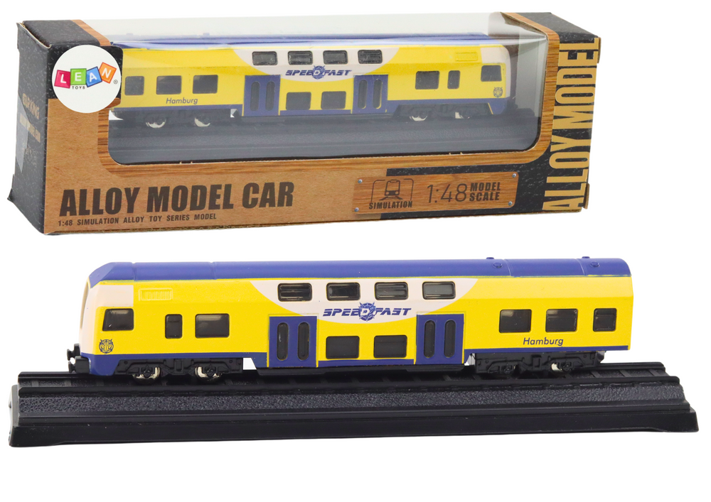 Collector's Model Yellow And Blue Train 1:48 Metal