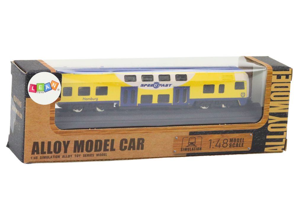Collector's Model Yellow And Blue Train 1:48 Metal