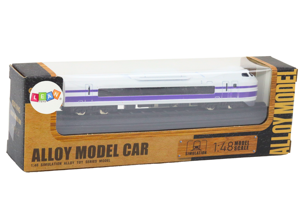 Collector's Model Train Wagon 1:48 Metal White And Purple