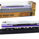 Collector's Model Train Wagon 1:48 Metal White And Purple