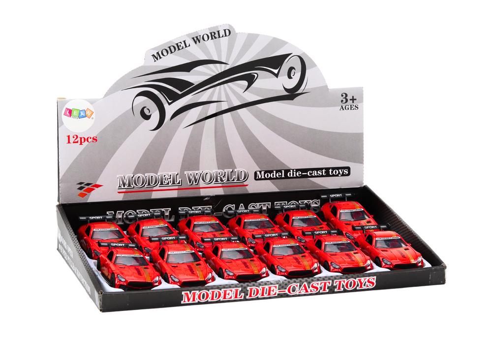 Sports Car Car 1:32 Action Figure Red Spoiler Metal