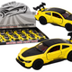 Toy Car Sports Car 1:32 Friction Drive Metal Yellow