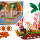 Roman Ship Romans Lights Sounds Catapult Palm Trees