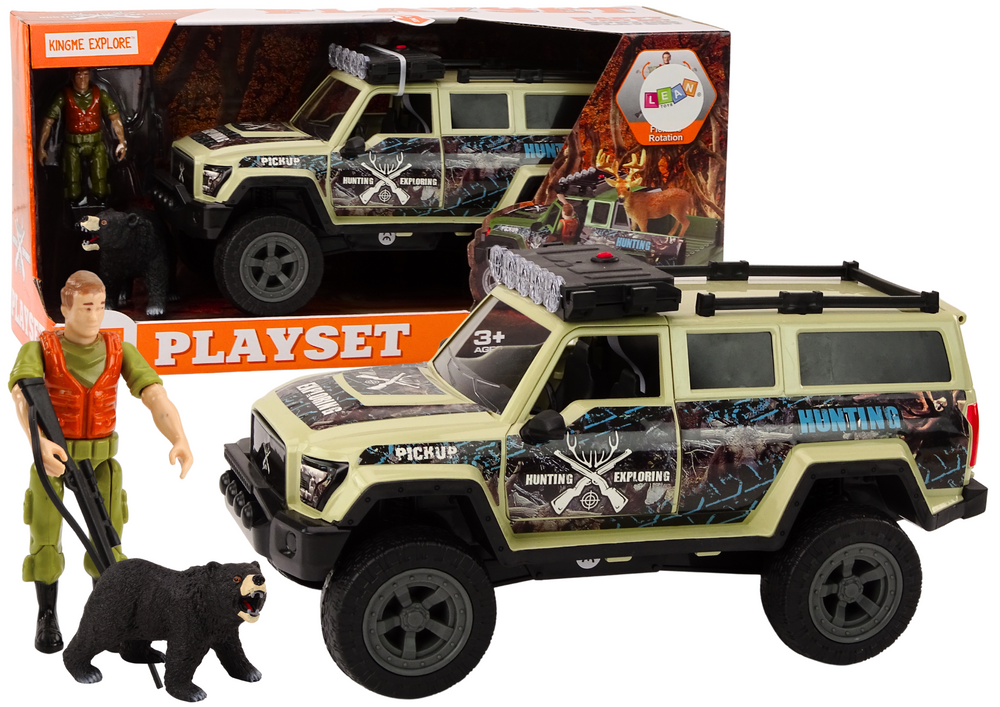 Off-road Hunting Car Hunter Bear Lights Sounds Beige