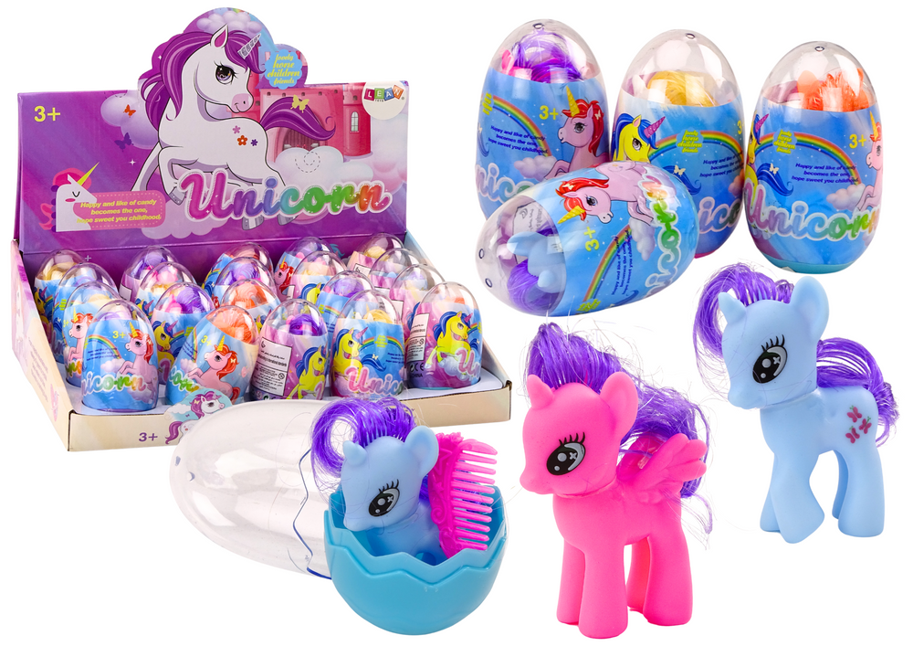 Unicorn Figurine In An Egg Colorful Comb Magic Egg Mix