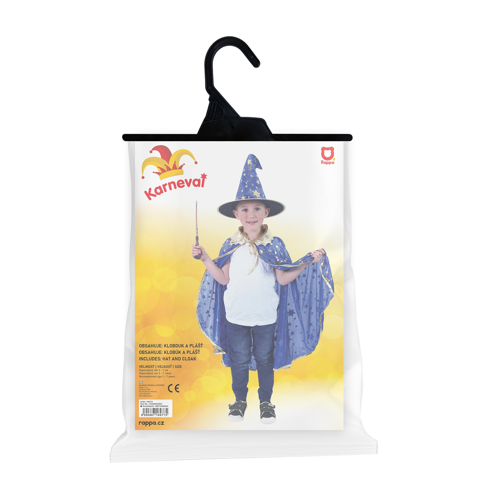 Detský kostým - Modrý magický plášť