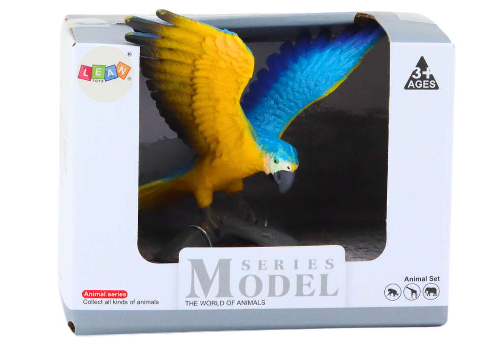 Ararauna Ara Parrot Figurine 7 Cm Blue And Yellow