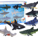 Figurines Vehicles Sea Animals Friction Drive Shark Killer Whale 6 Pcs
