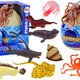 Egg With Figurines Of Marine Animals Plants And Octopus. Set Of 26 Pieces.