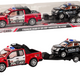 Police Pickup Truck With Tow Truck Semi-trailer Off-road Car Police Set