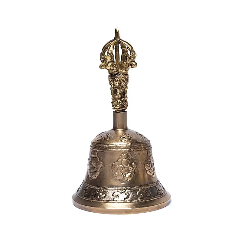Zvonček s Ganeshom a Ohmom M - 8x15,7cm