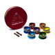 Chakra Singing Bowl Set Coloured With Bag - ±1450g