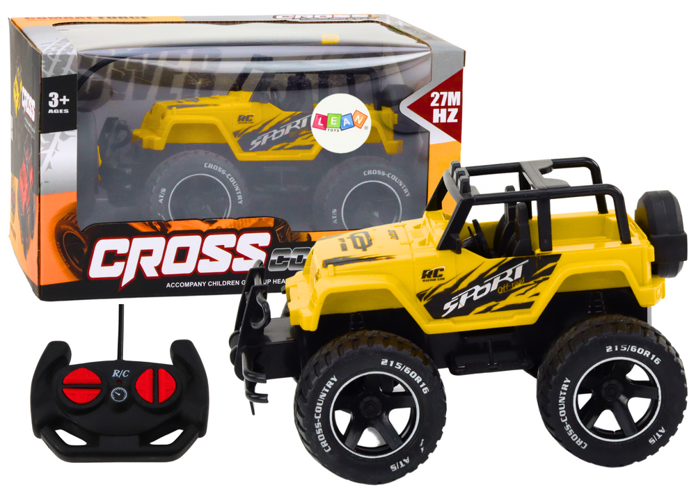 Toy Car Remote Controlled Off-road Car Rc 1:18 Yellow
