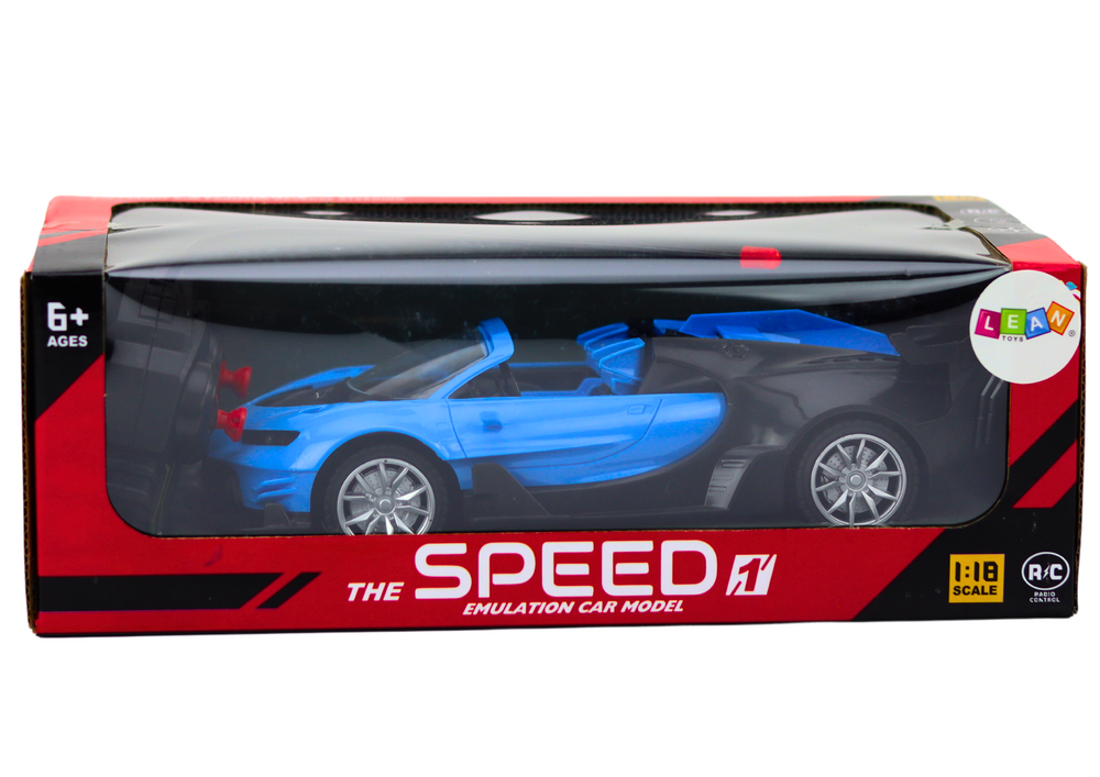 Toy Car Remote Controlled Sports Car Rc 1:18 Blue