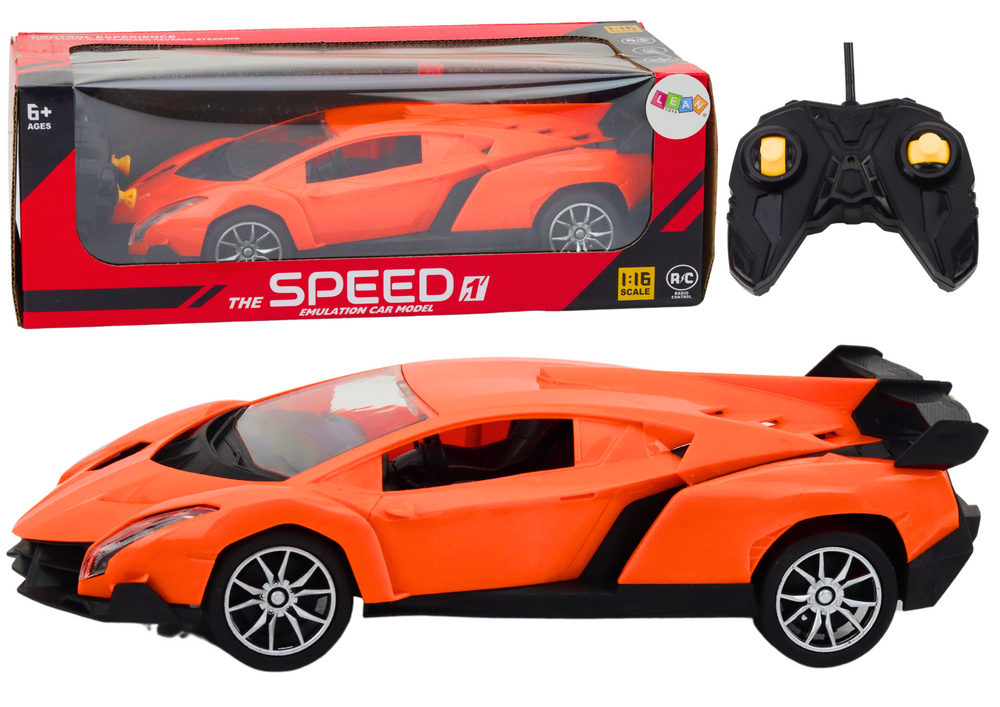 Remote Controlled Sports Car Orange Rc Car 1:16