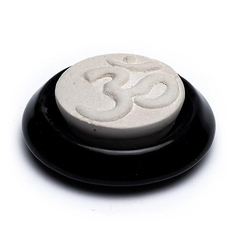 Difusor de Pedra de Aroma Ohm Preto - 7,5cm Pacote de 2 Unidades