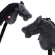 Plush Horse Head On A Stick Hobby Horse Long-haired Horse Black Sounds