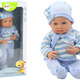 Baby Doll Striped Sweater Hat Blue Scarf
