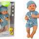 Baby Doll In Blue Clothes Hat Pacifier And Blanket