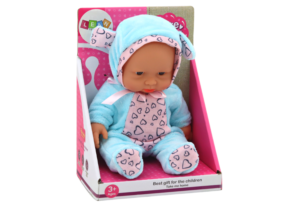 Small Baby Doll Clothes Hat Bow Ears Blue
