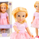 Doll In A Dress With Tulle Pink Blonde Hair