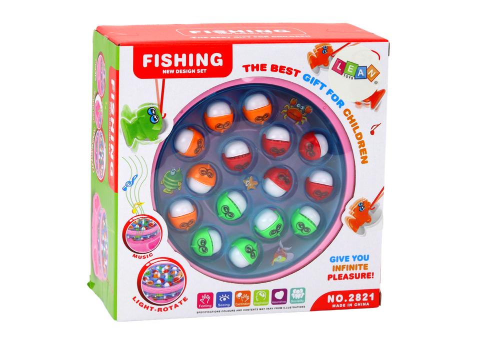 Game Fishing Rods Lights Sounds Pink