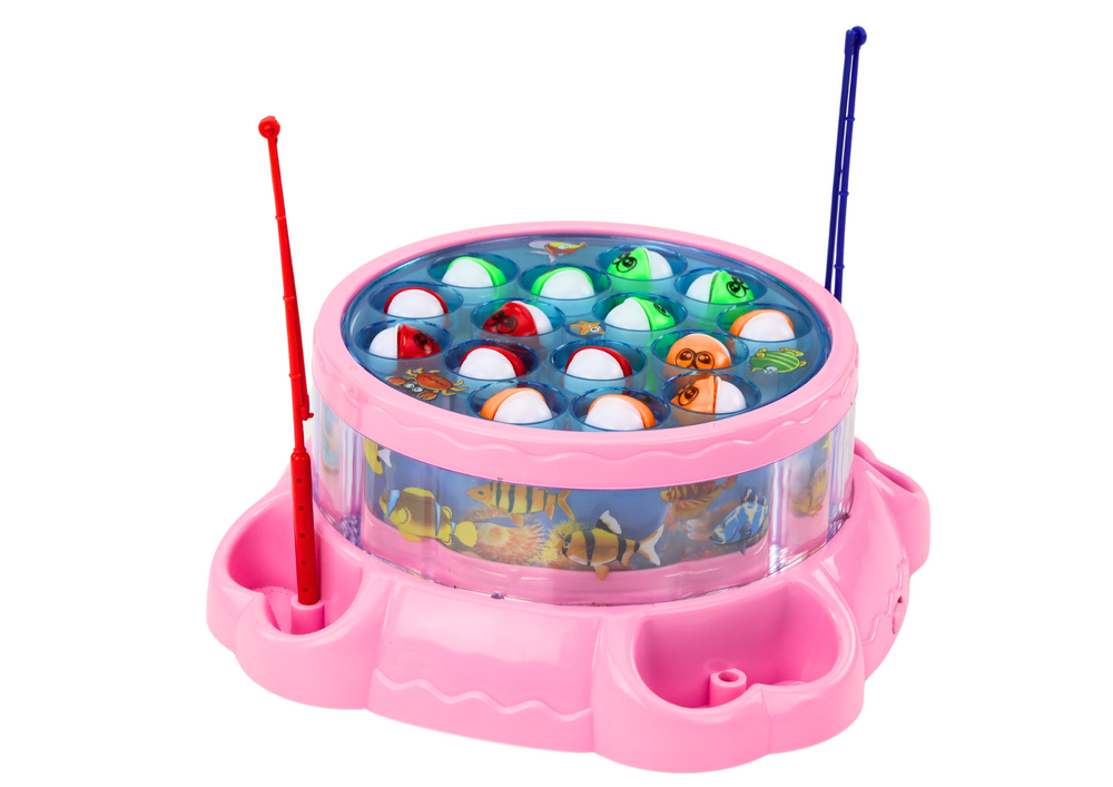 Game Fishing Rods Lights Sounds Pink