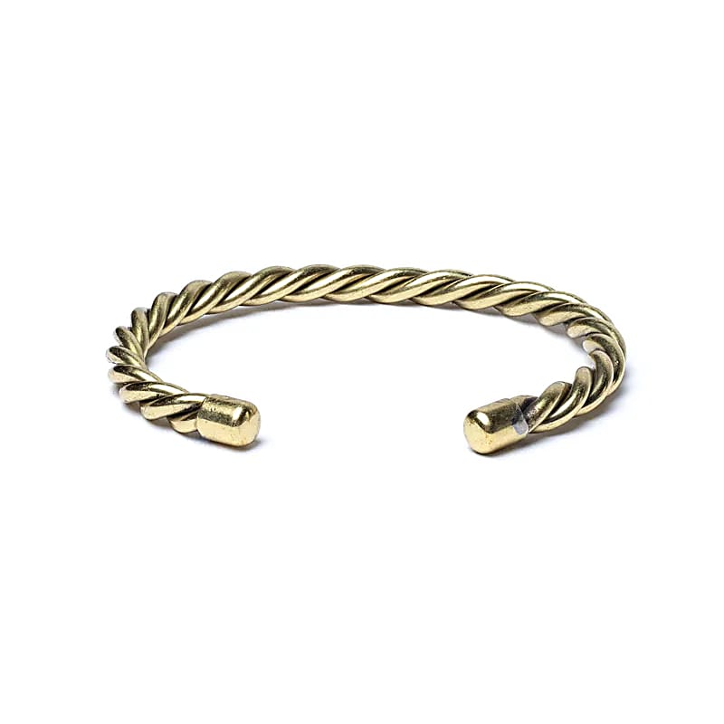 Pulsera Torcida Color Dorado - 7cm Paquete De 2 Piezas