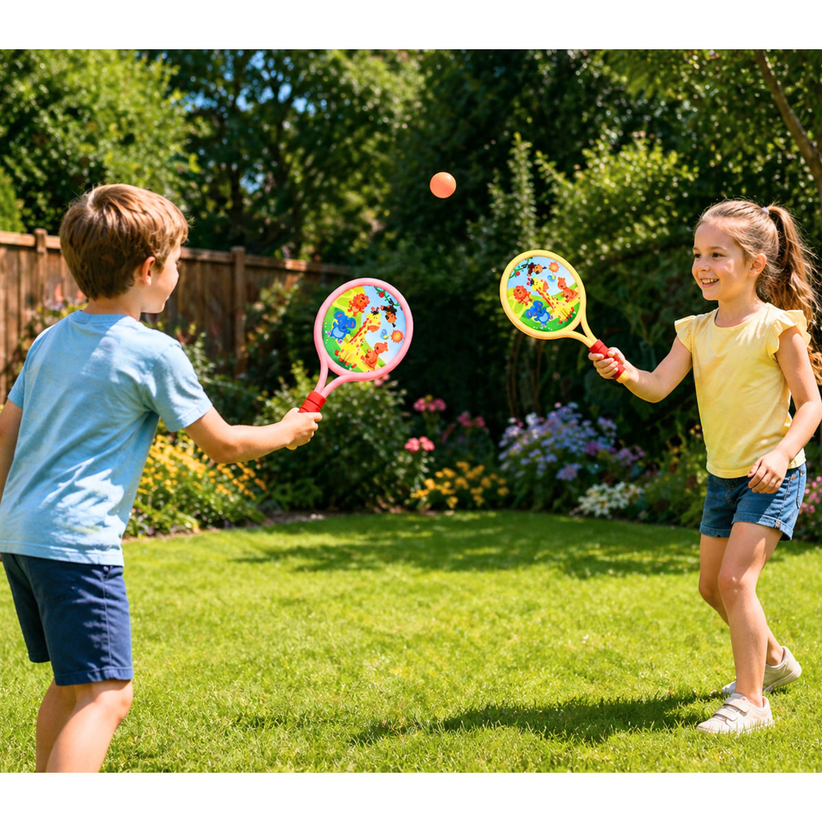 Children's Badminton Rackets Animals Yellow Pink