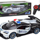 Remote Controlled Rc Police Car In 1:12 Scale White