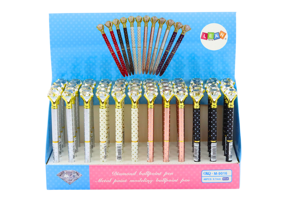 Diamond Ballpoint Pen Dotted Blue Refill 0.7mm Mix