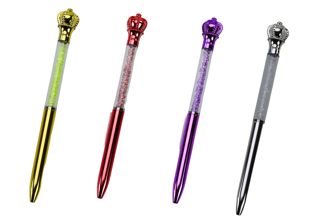 Crown Ballpoint Pen Diamonds Blue Refill 0.7mm Mix