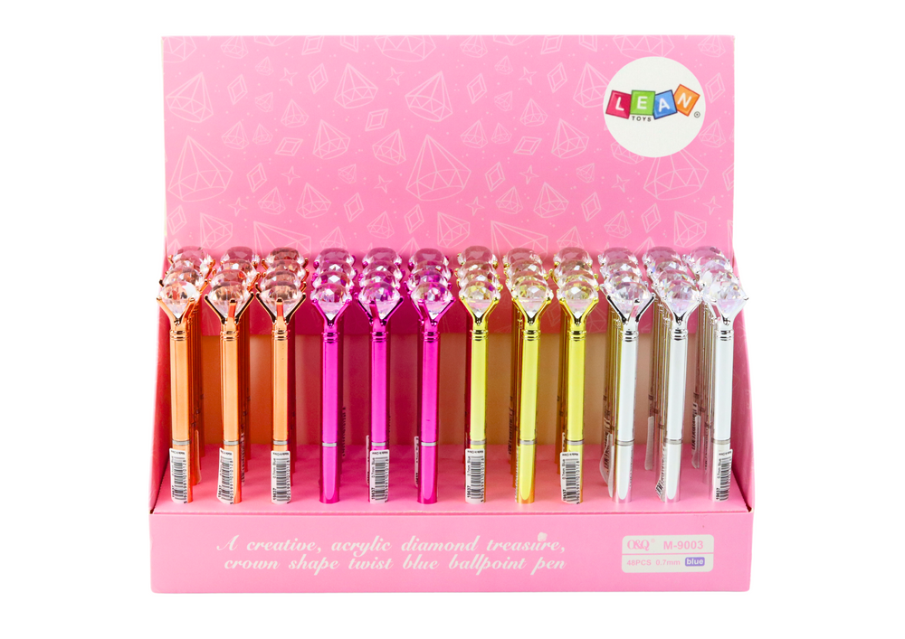 Diamond Ballpoint Pen In Shiny Blue Refill 0.7mm Mix